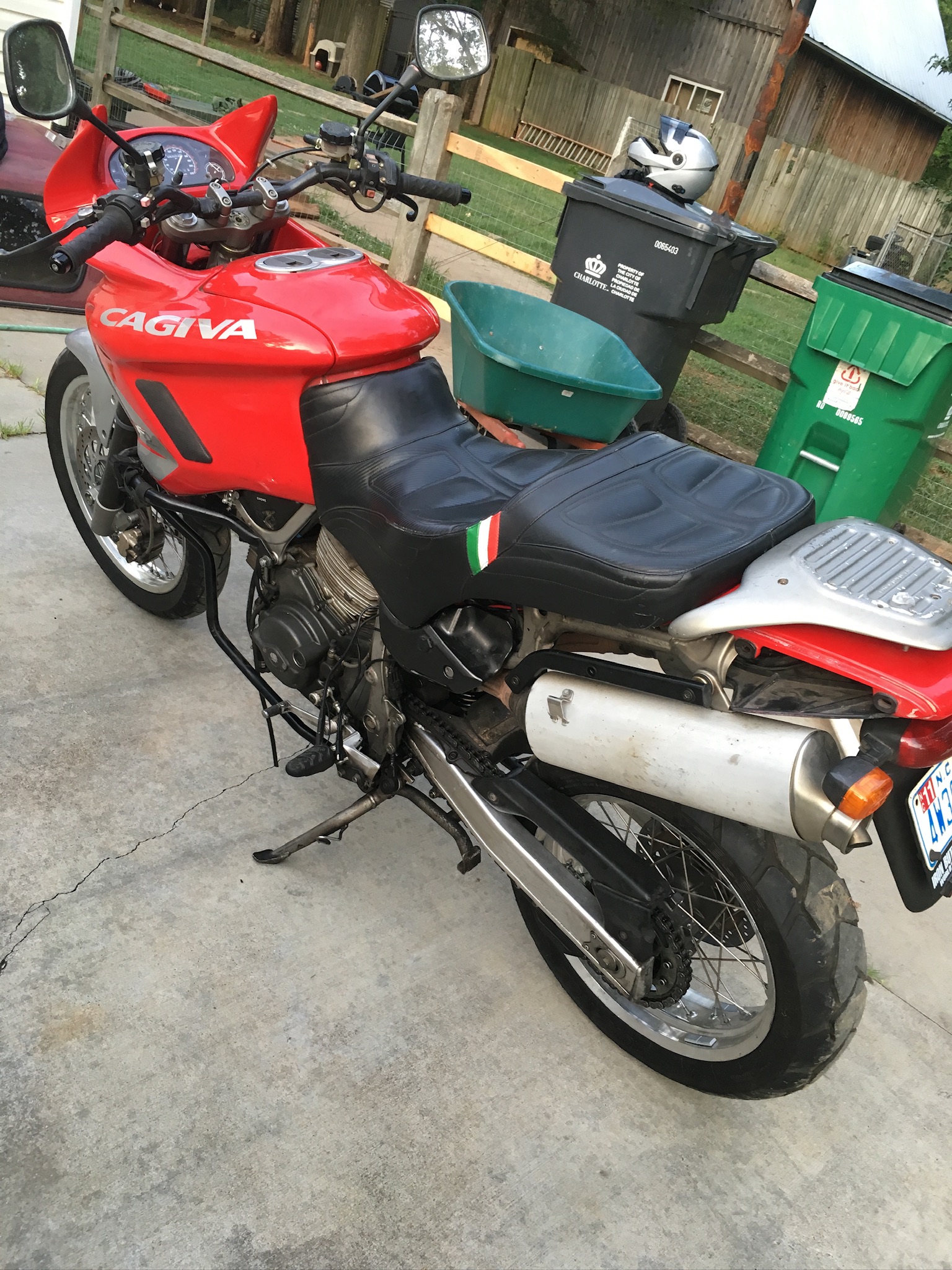 Corbin motorcycle trunk with branding