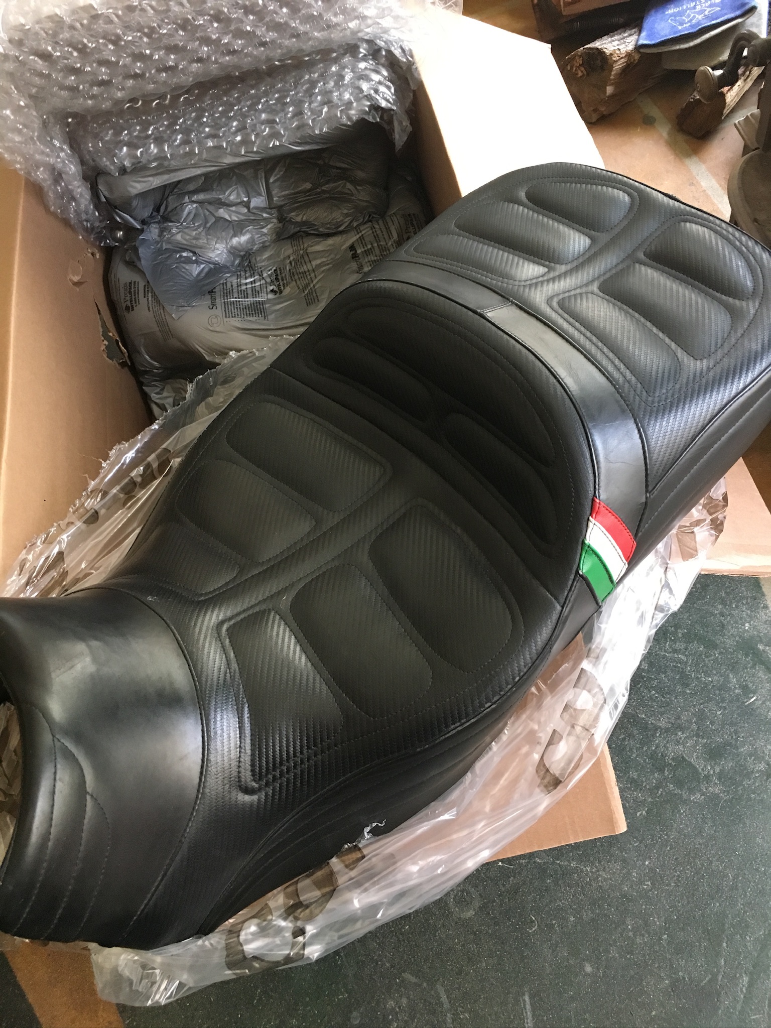 Corbin seat with Italian flag design